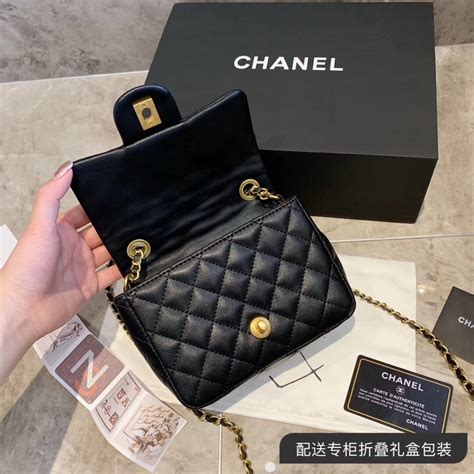 chanel a35200|Mini classic handbag, Lambskin & gold.